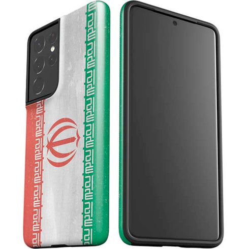 Iran Flag Distressed Galaxy S21 Ultra 5G Pro Case